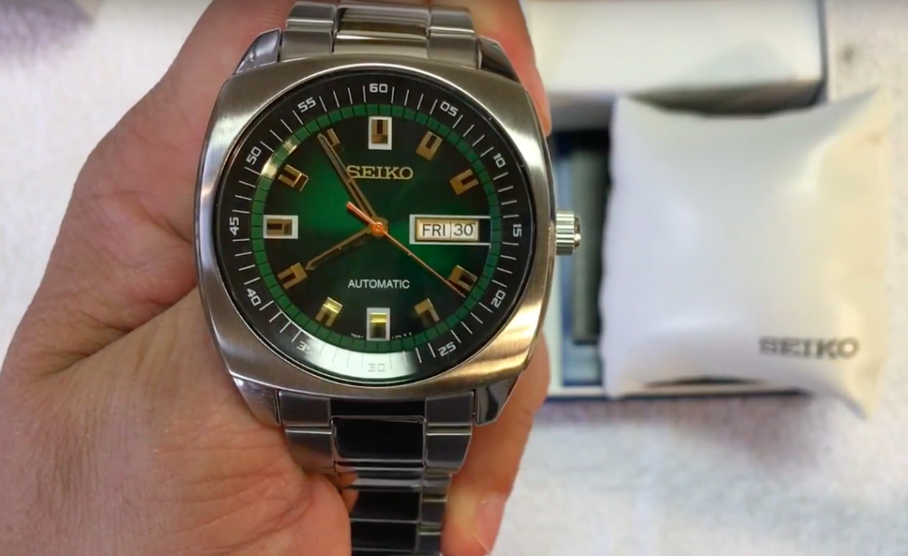 Seiko Recraft SNKM97 Green Dial Automatic Watch Review - WatchReviewBlog