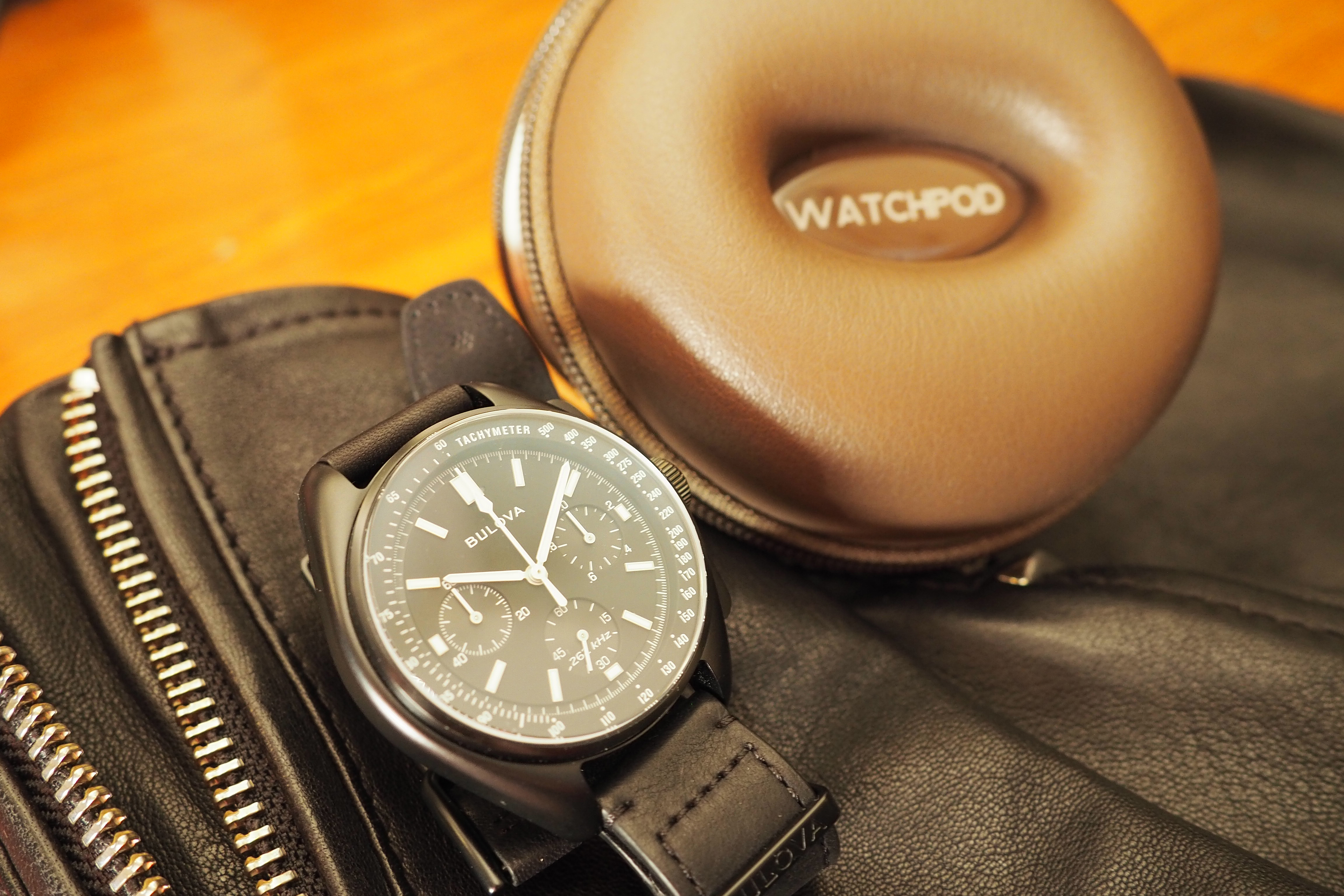 On leather jacket with WatchPod