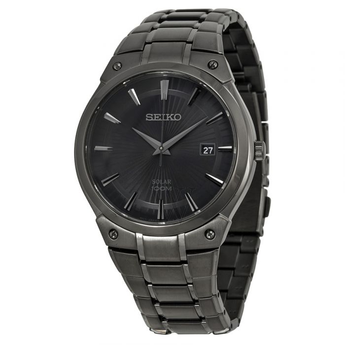 Seiko SNE325 Black Ion Solar Watch Review WatchReviewBlog