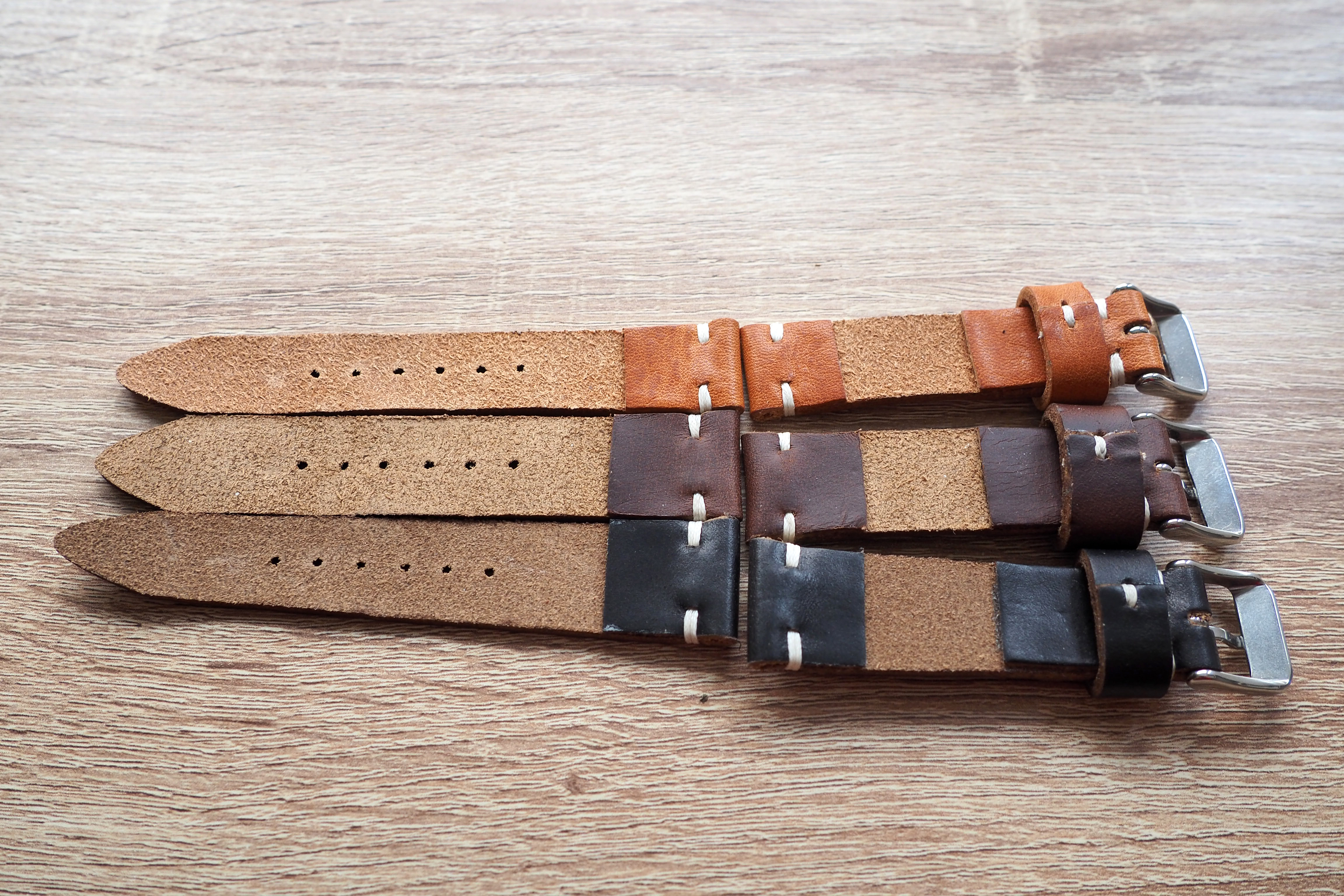 under side of the straps
