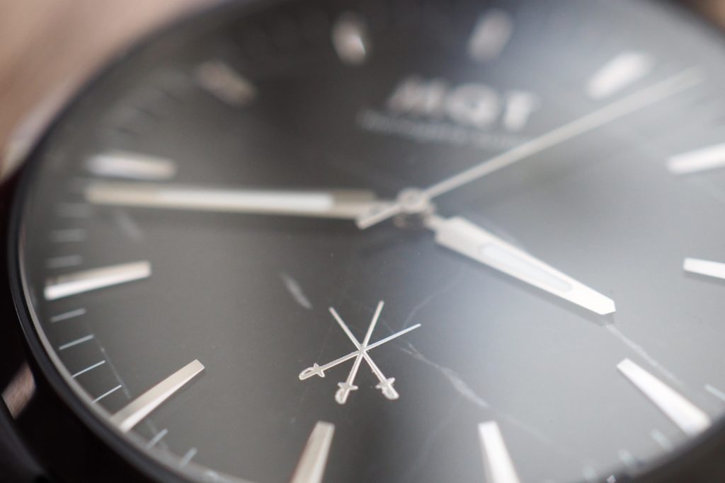 Macro logo on dial