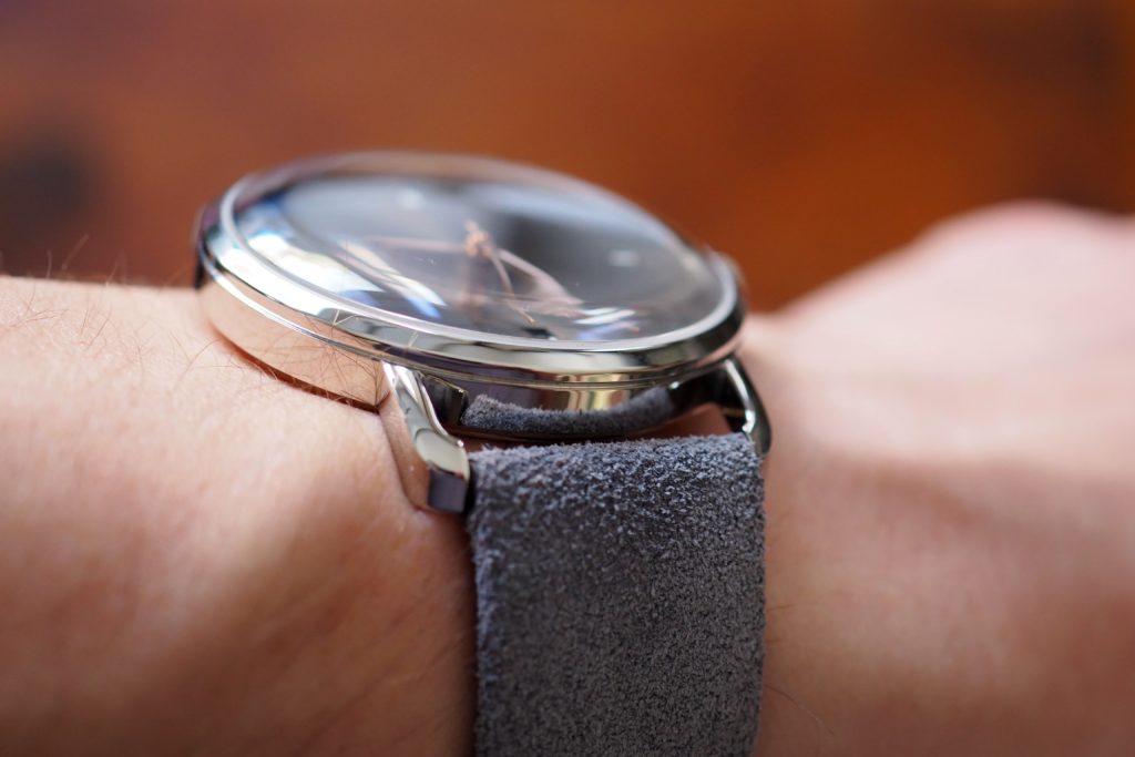 Velie slim case on the wrist