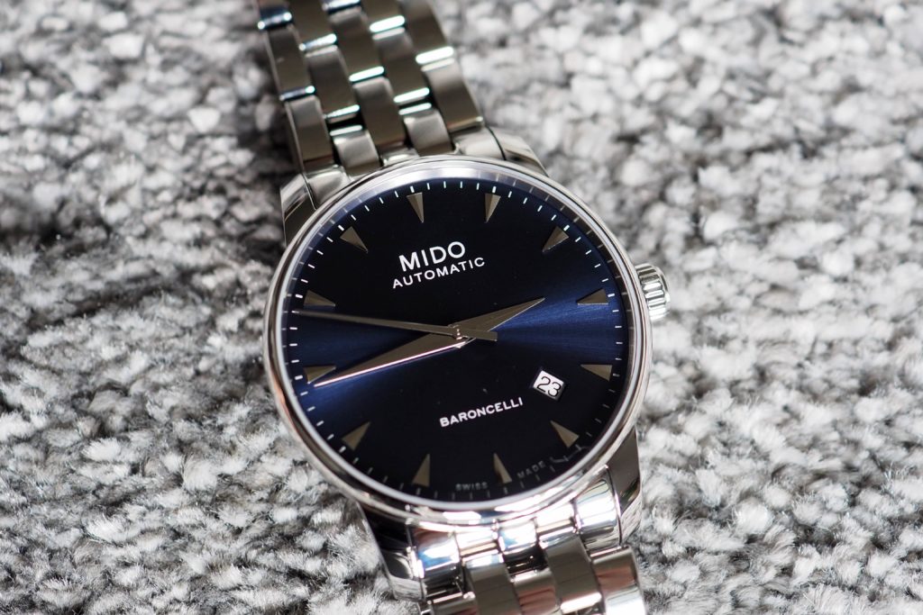 Watch on soft gray background