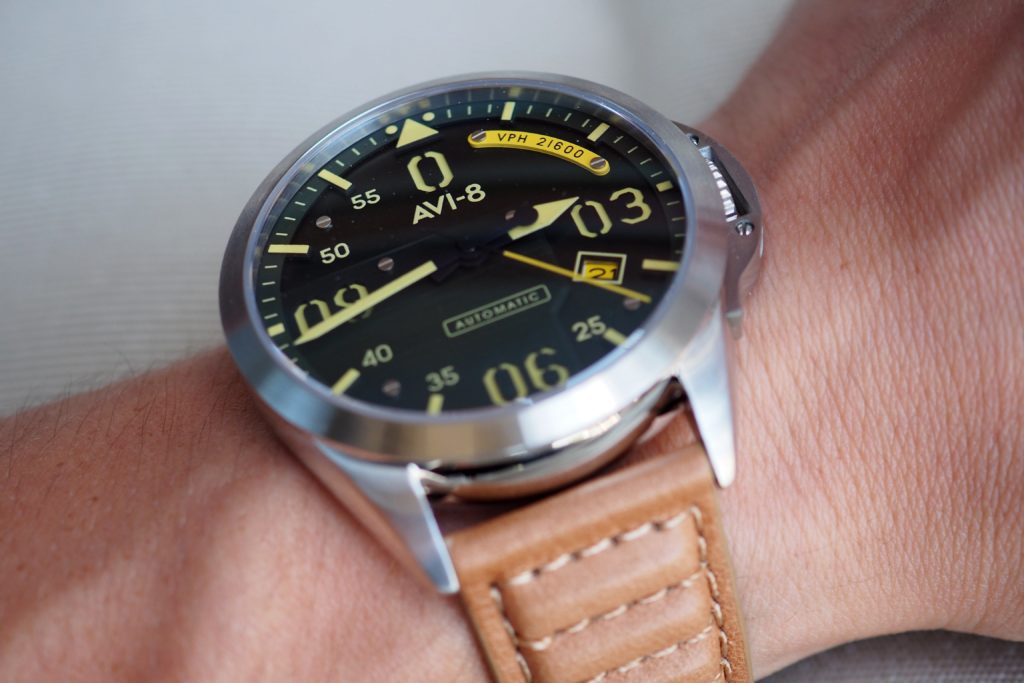 P-51 watch on wrist