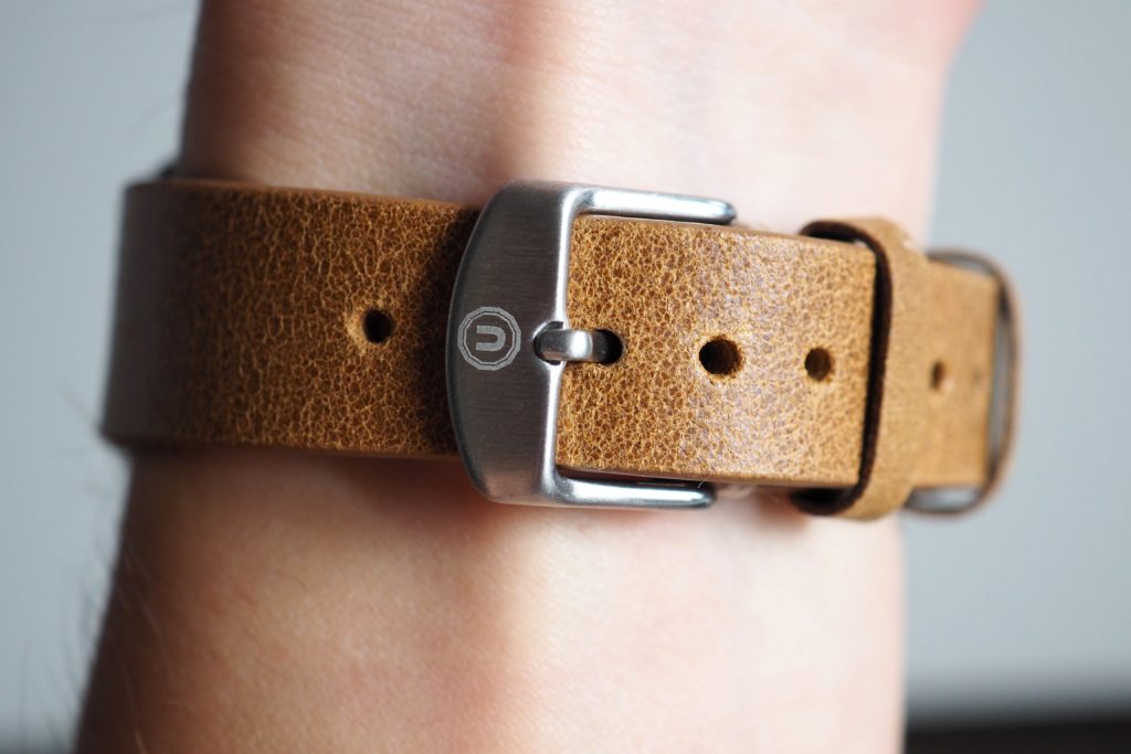 Leather band and buckle