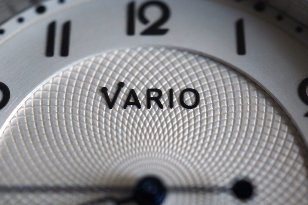 Macro view of Vario logo