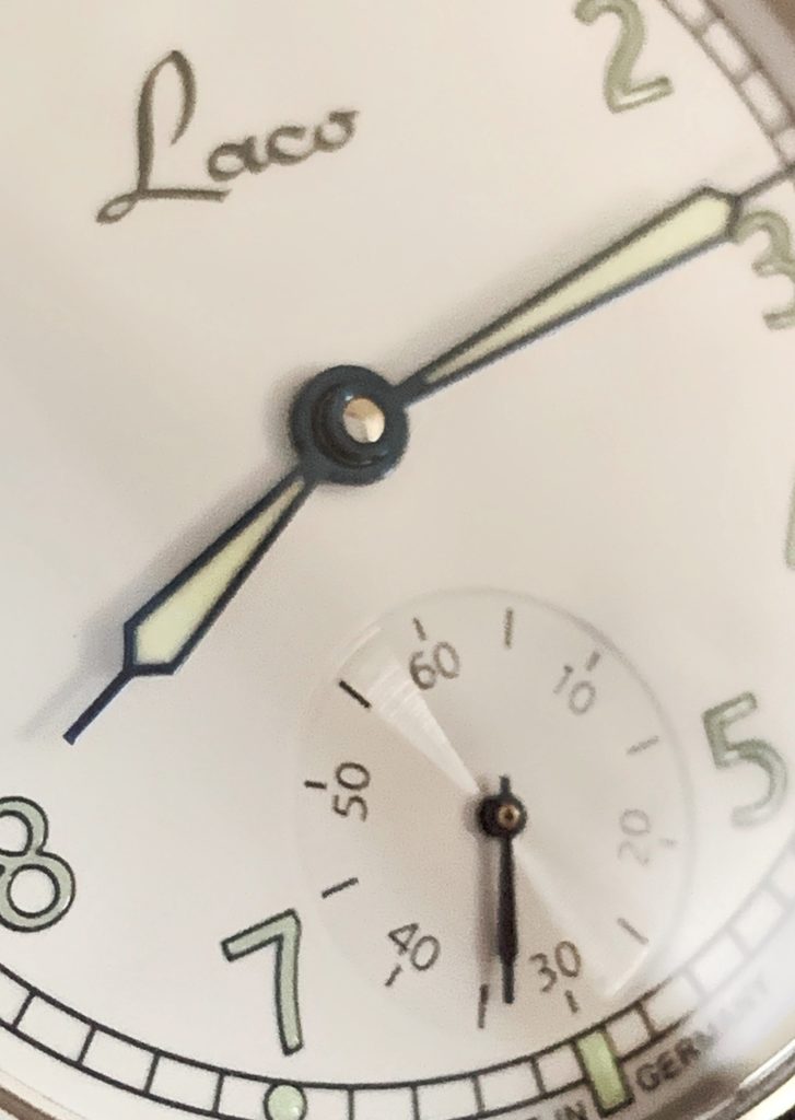 Macro of dial and hands