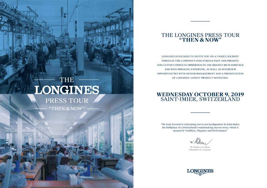 Longines press invite