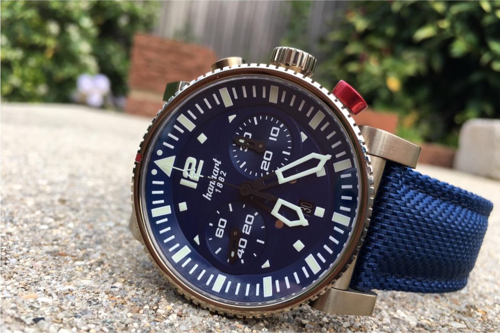 Watch on the side with edged bezel