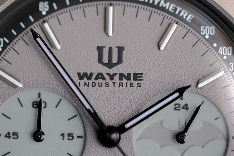 Super macro of Wayne Industries logo