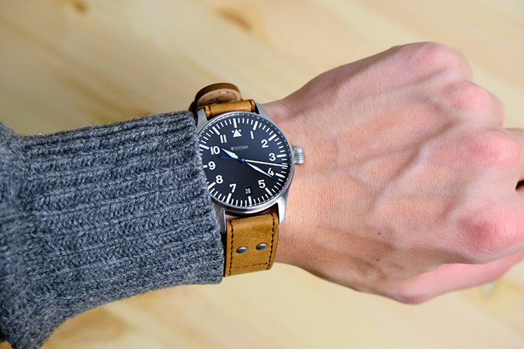 Flieger 36 on wrist photo