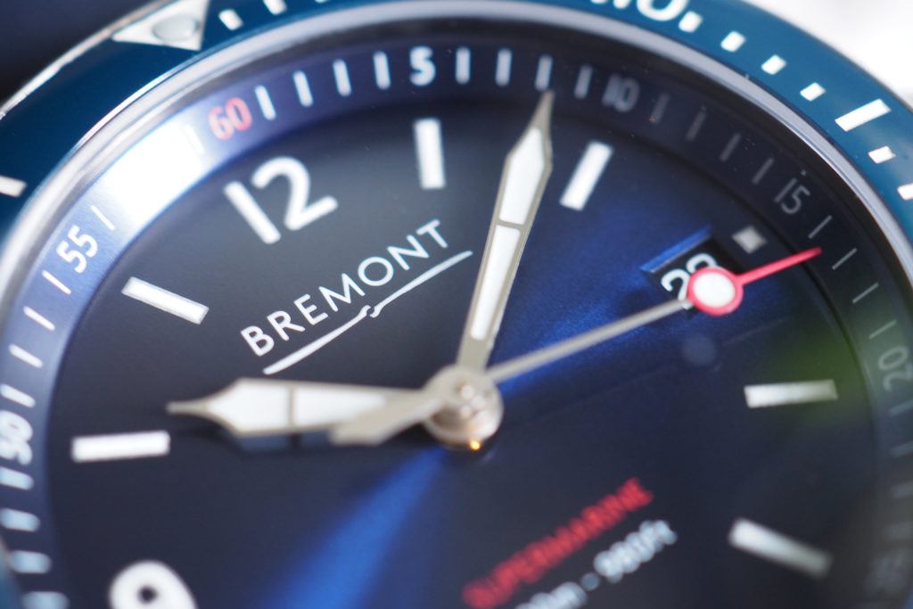 Bremont logo macro close up