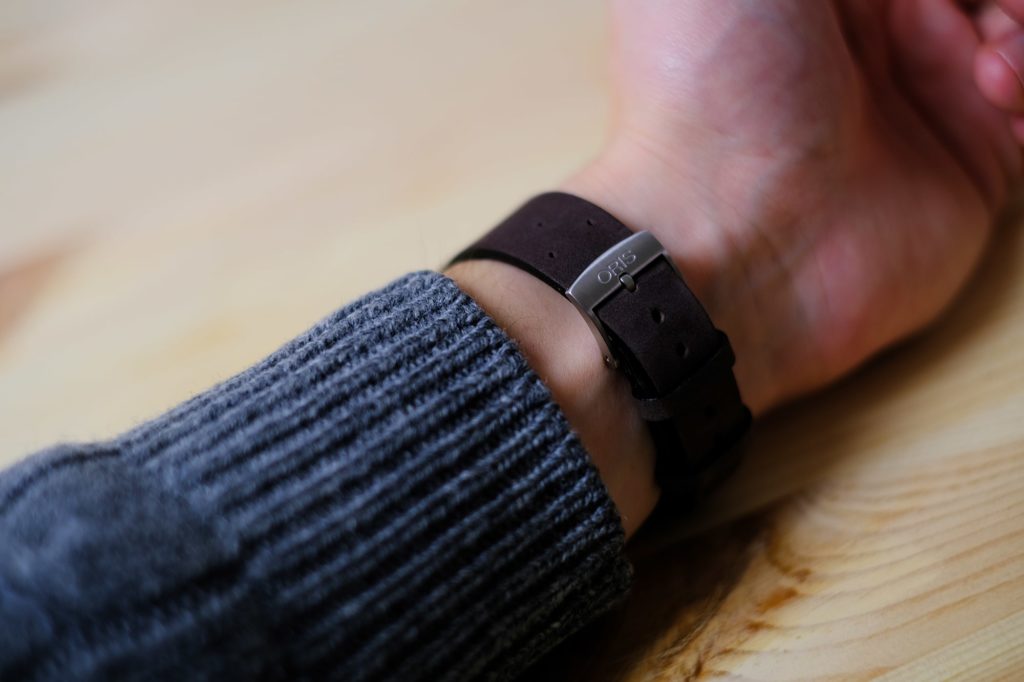 Brown leather band and buckle