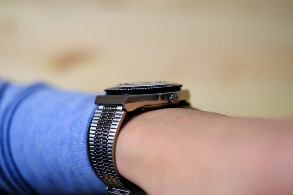 Slim case view of watch