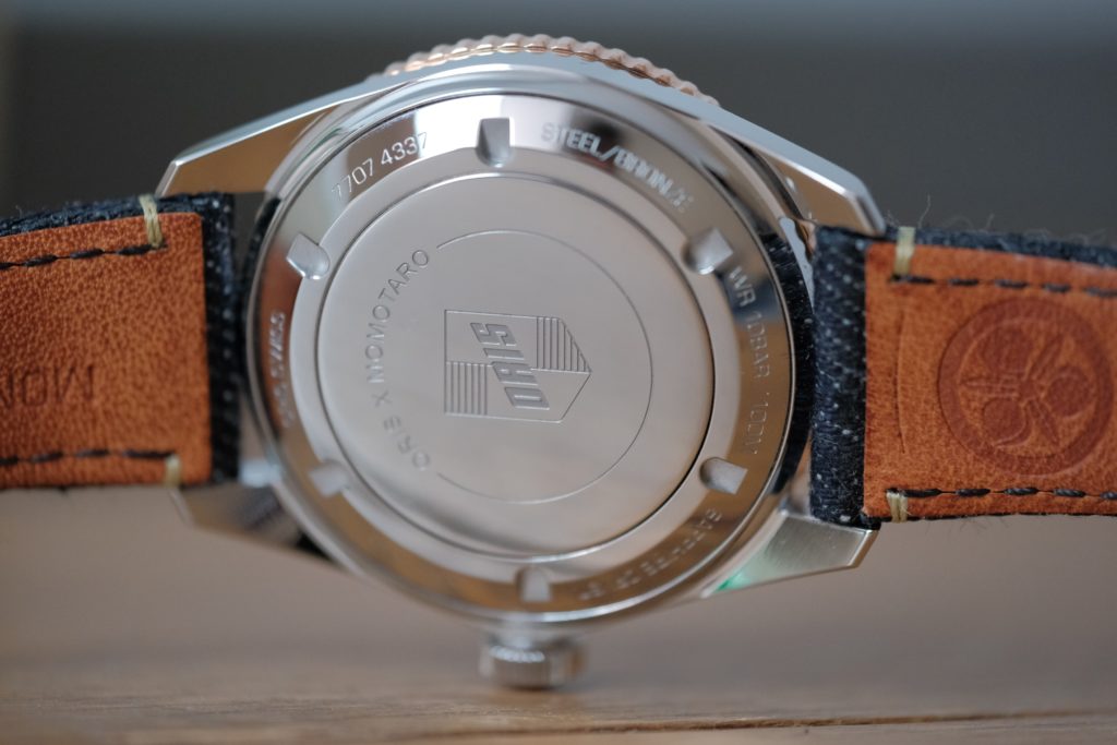 Oris caseback and movement
