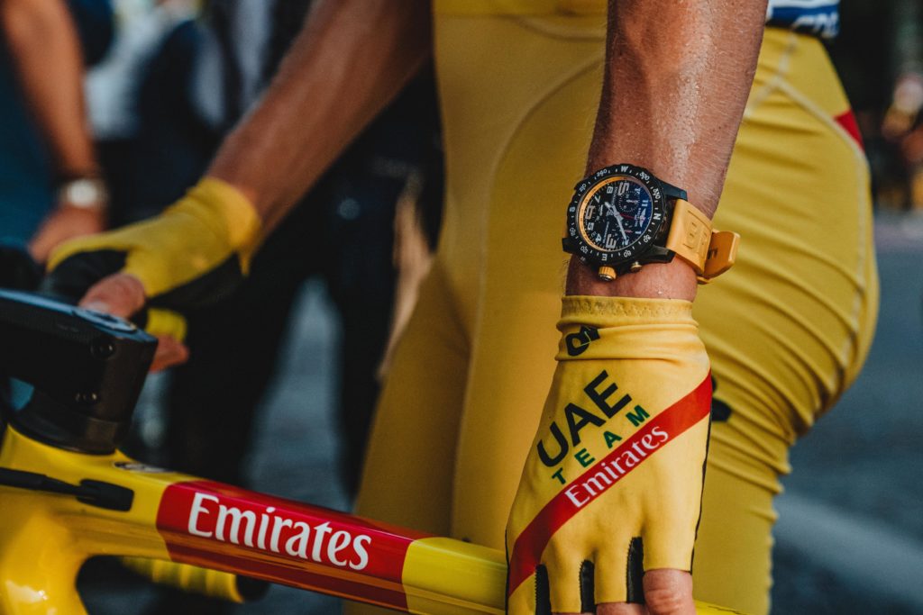 Endurance Pro on wrist of Tadej Pogacar