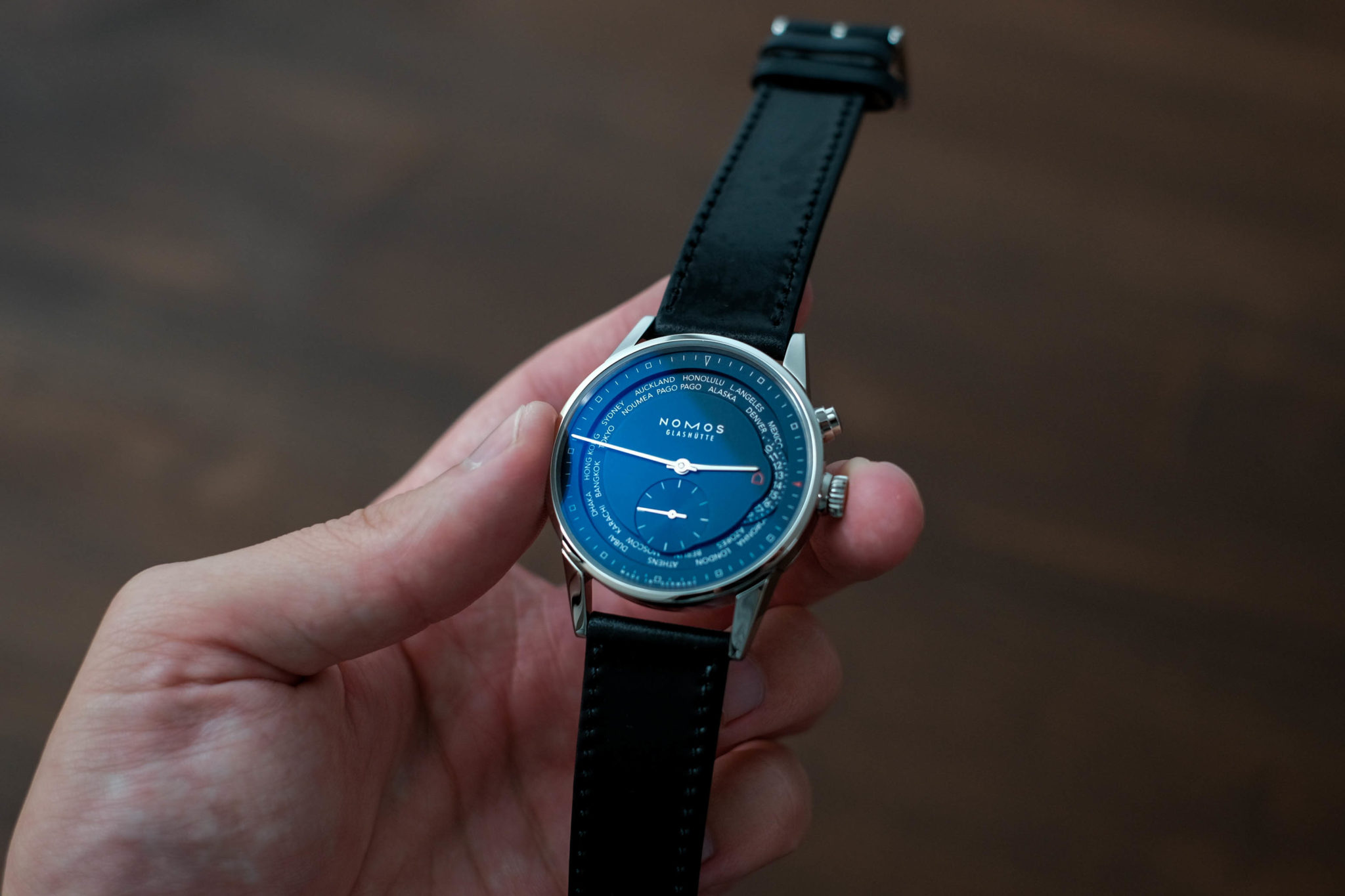 Nomos Zürich World Time Midnight Blue Watch Review - WatchReviewBlog