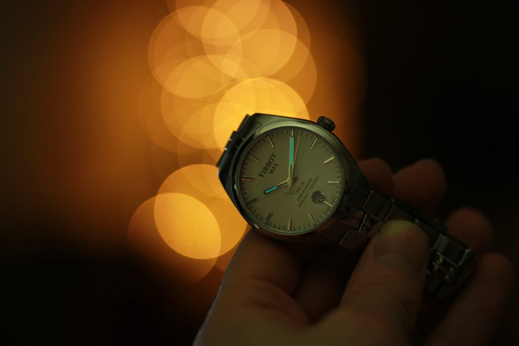 Watch photo with background bokeh