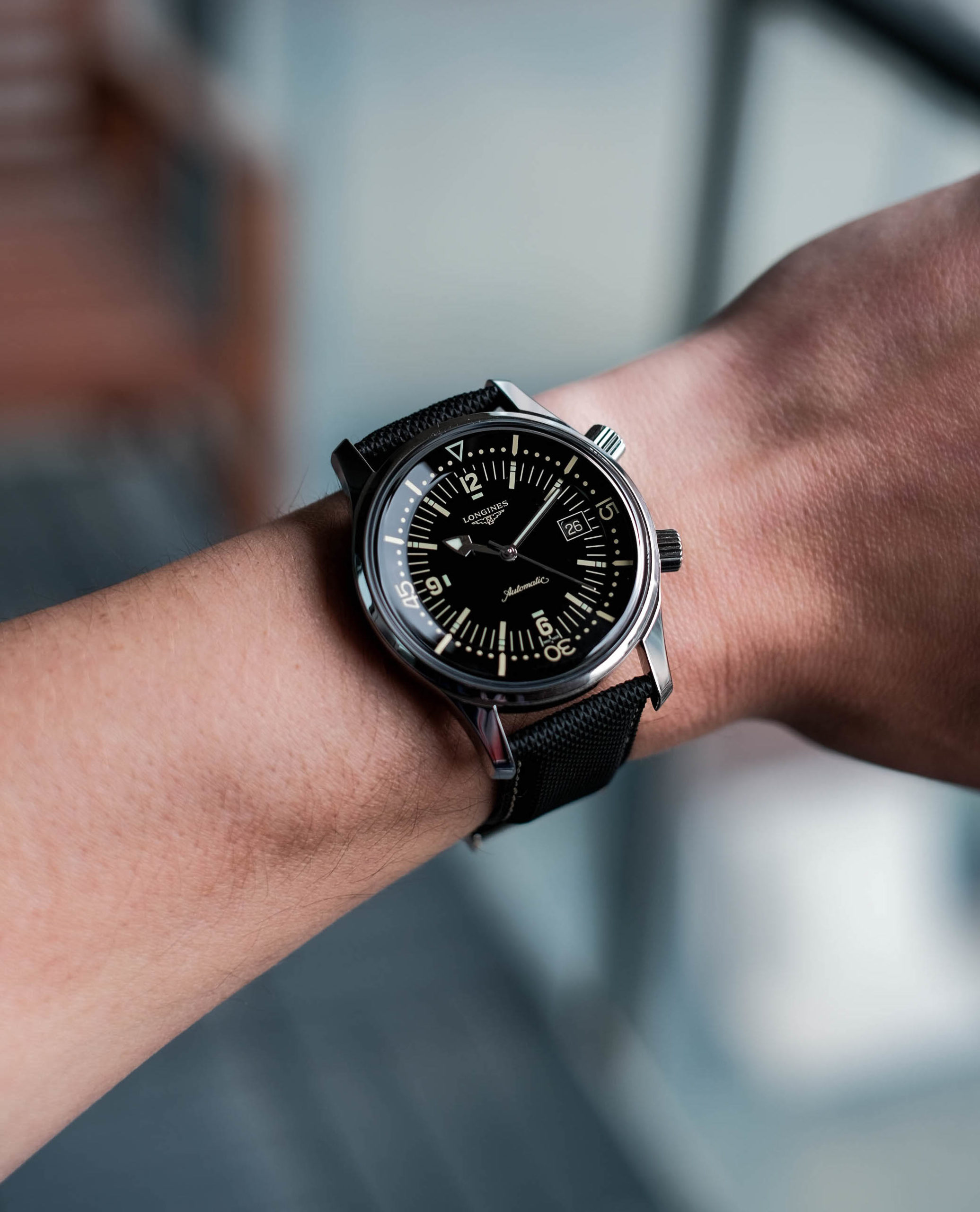 Longines Legend Diver on wrist