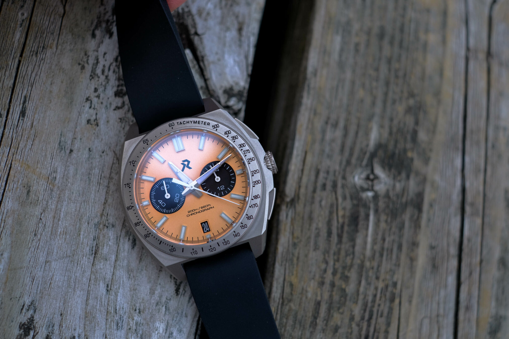 RZE Valour Titanium MecaQuartz Chronograph Watch Review WatchReviewBlog