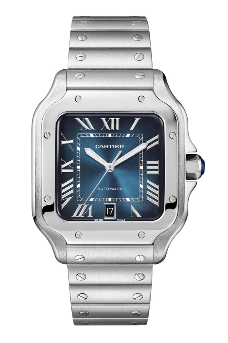 Cartier Santos Blue Sunburst