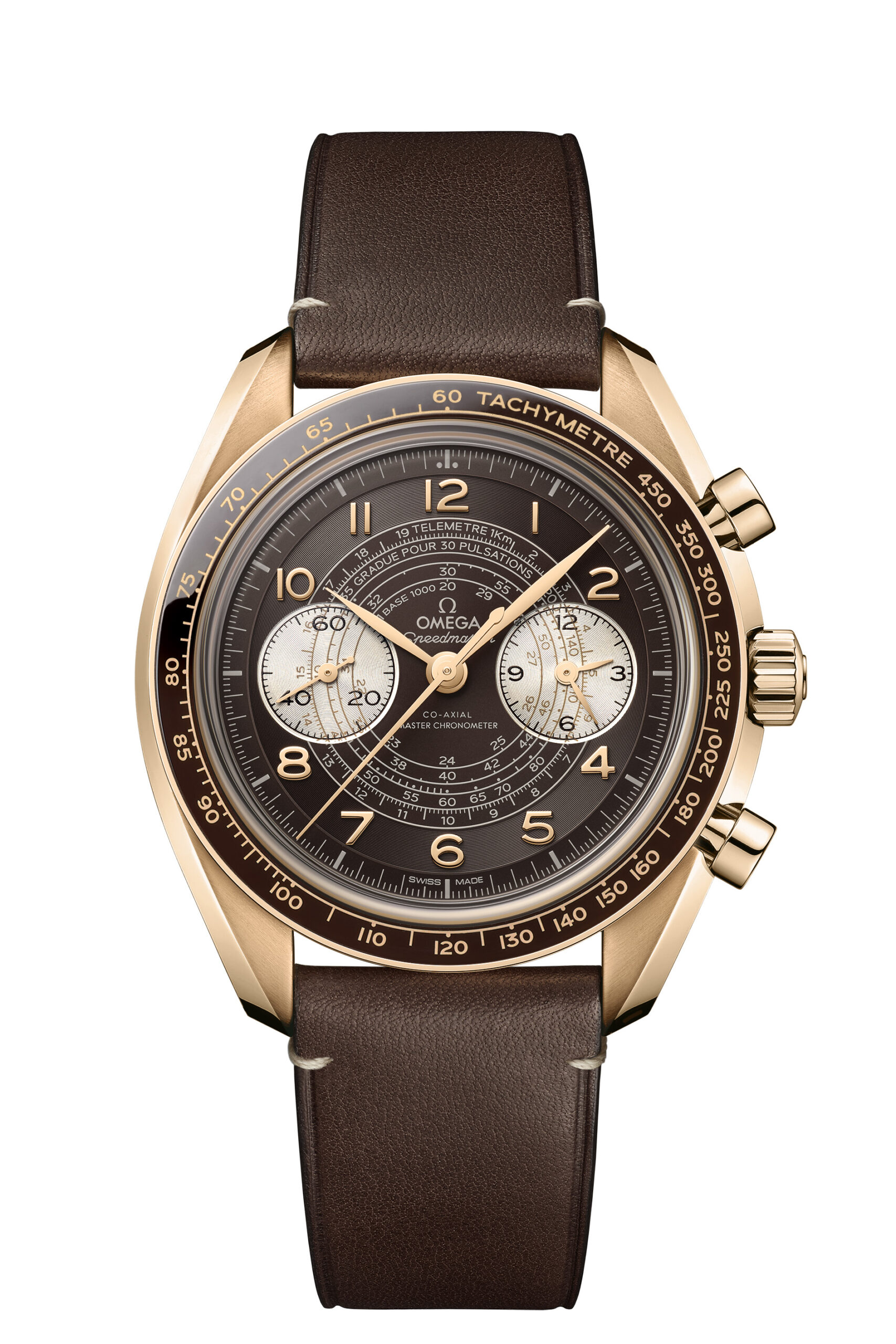 Gold case brown dial