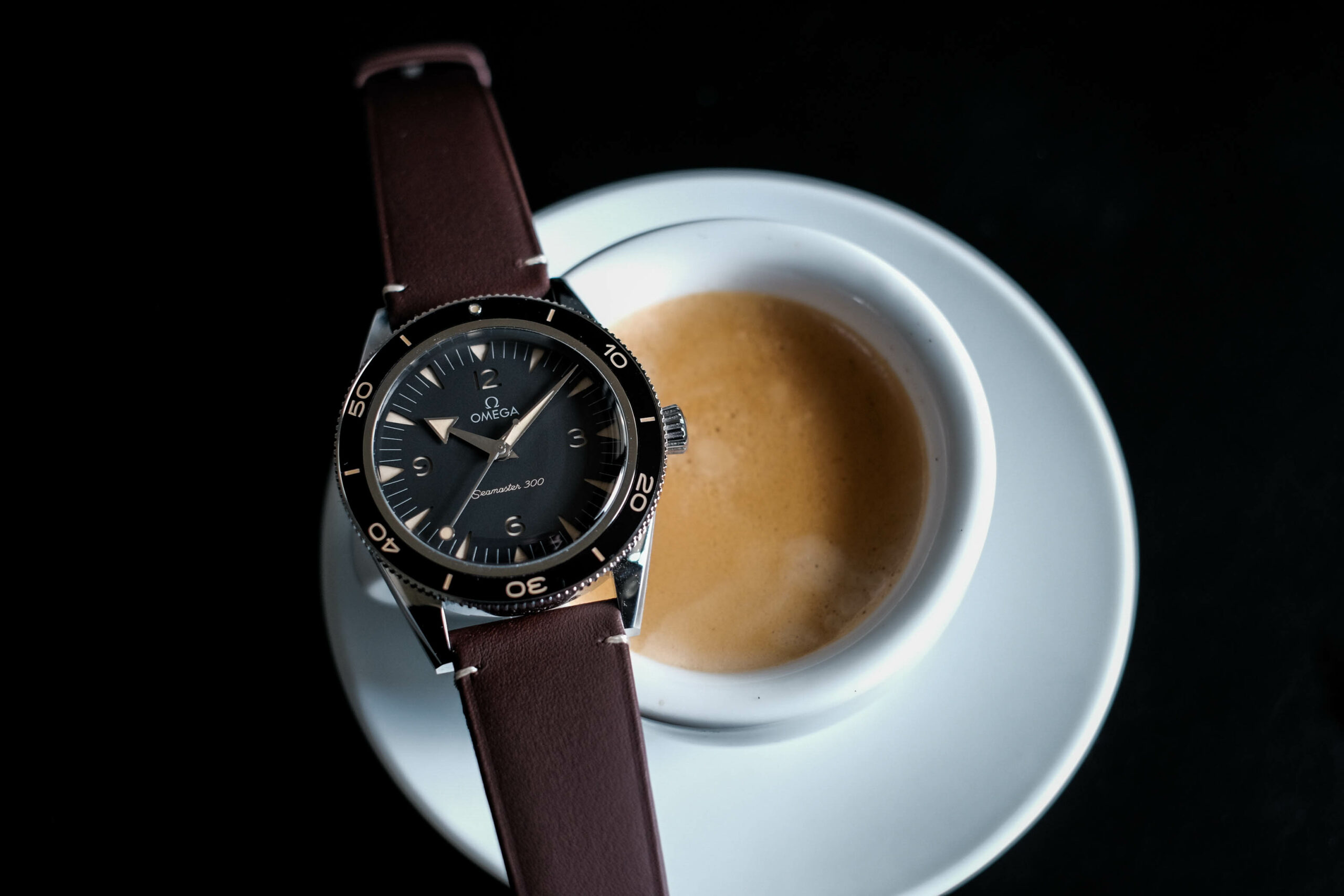 Seamaster 300 with espresso coffee