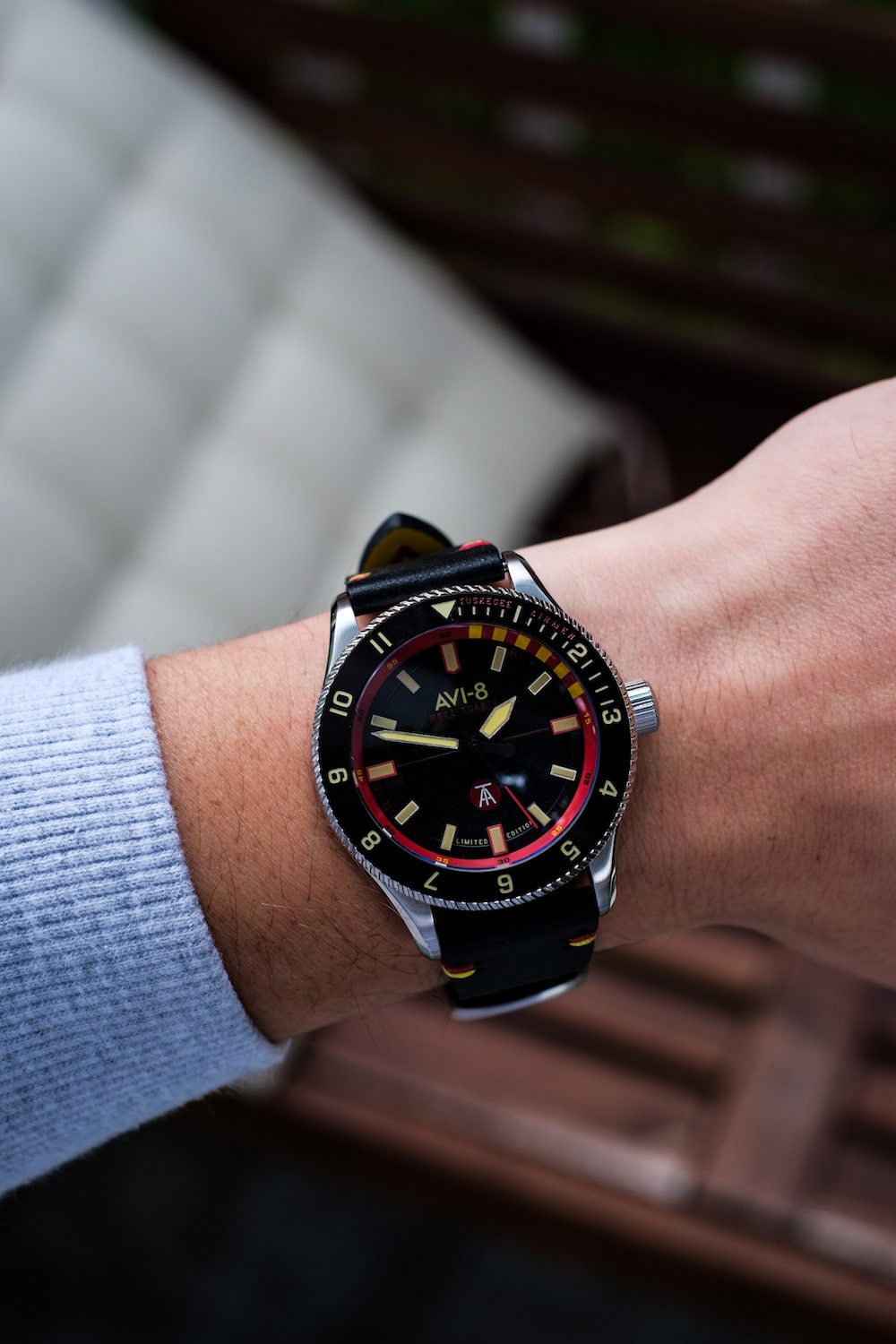 AVI-8 Tuskegee Airmen-dial-wrist-shot