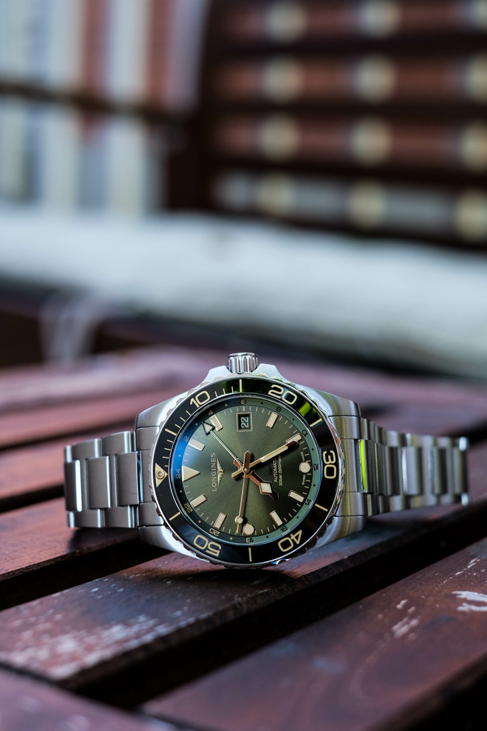 Longines Hydroconquest GMT On Table