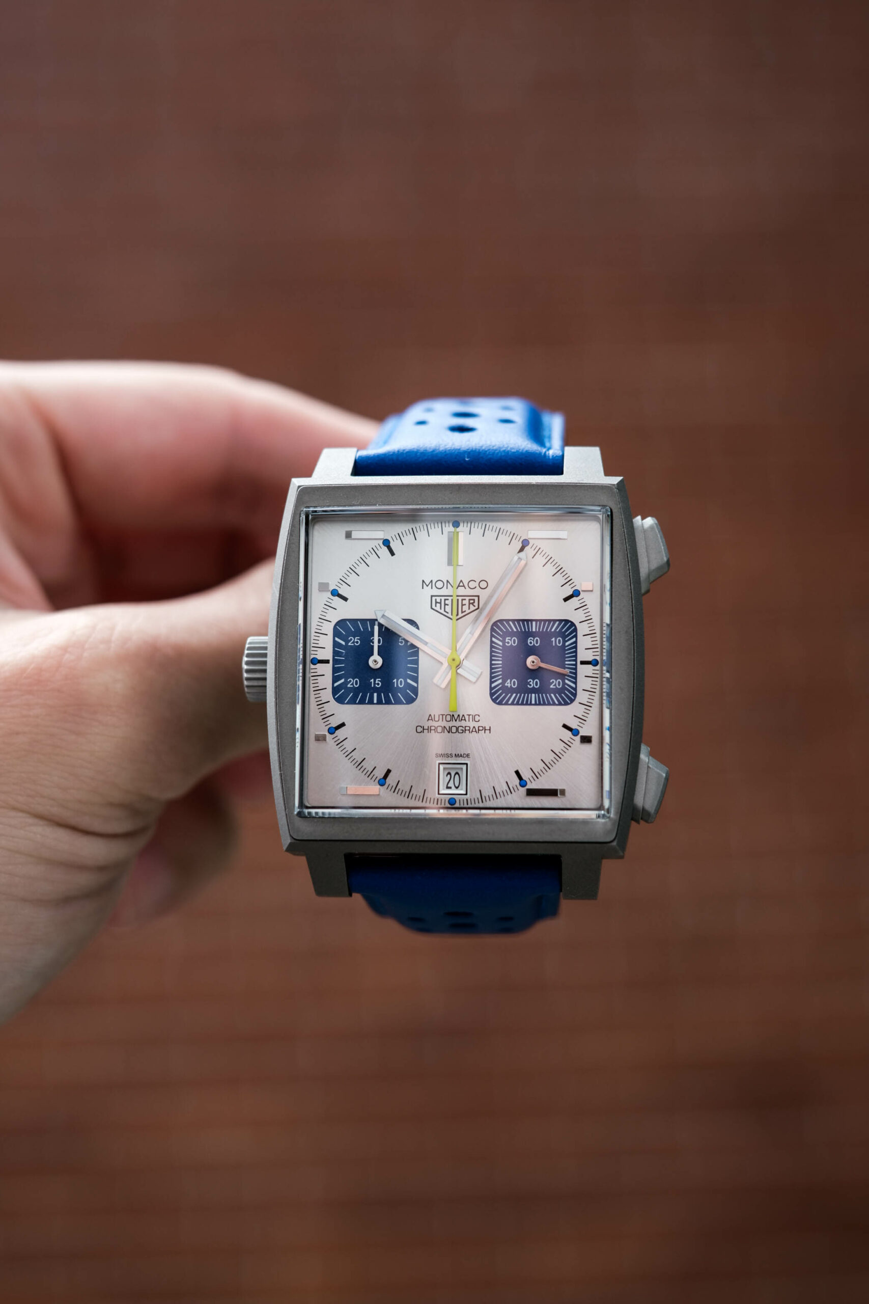 Tag Heuer Monaco Racing Blue Crisp Dial Image