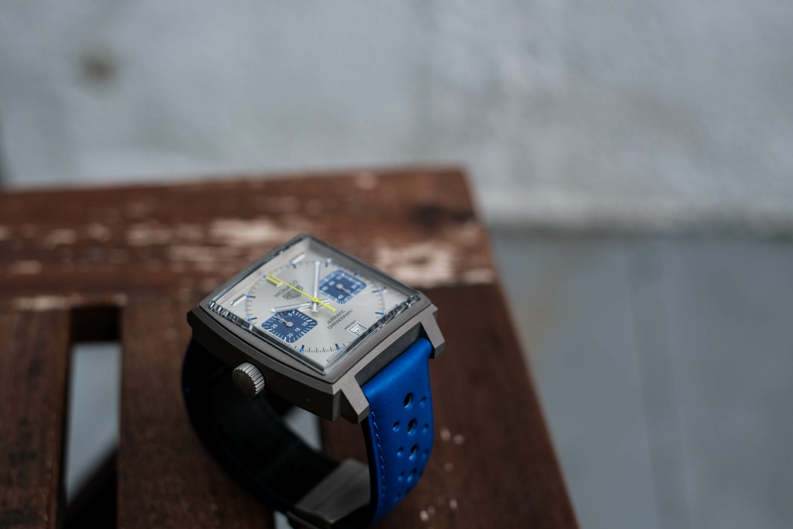 Tag Heuer Monaco Racing Blue Side View Colors