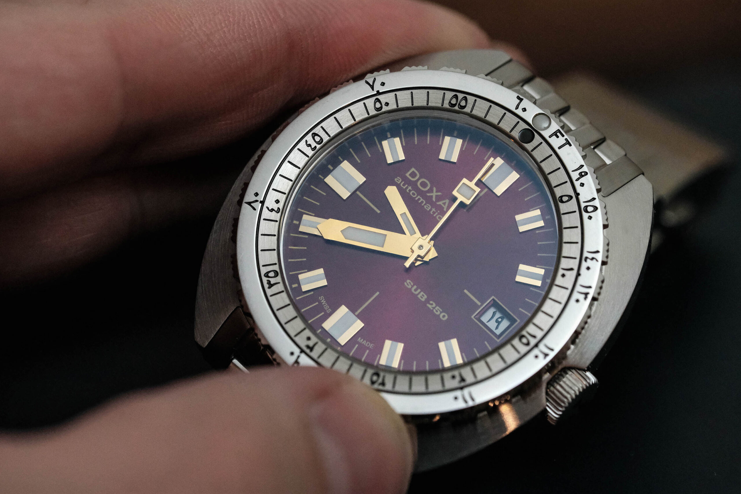 Sub 250 Ahmed Seddiqi Red Dial Angled