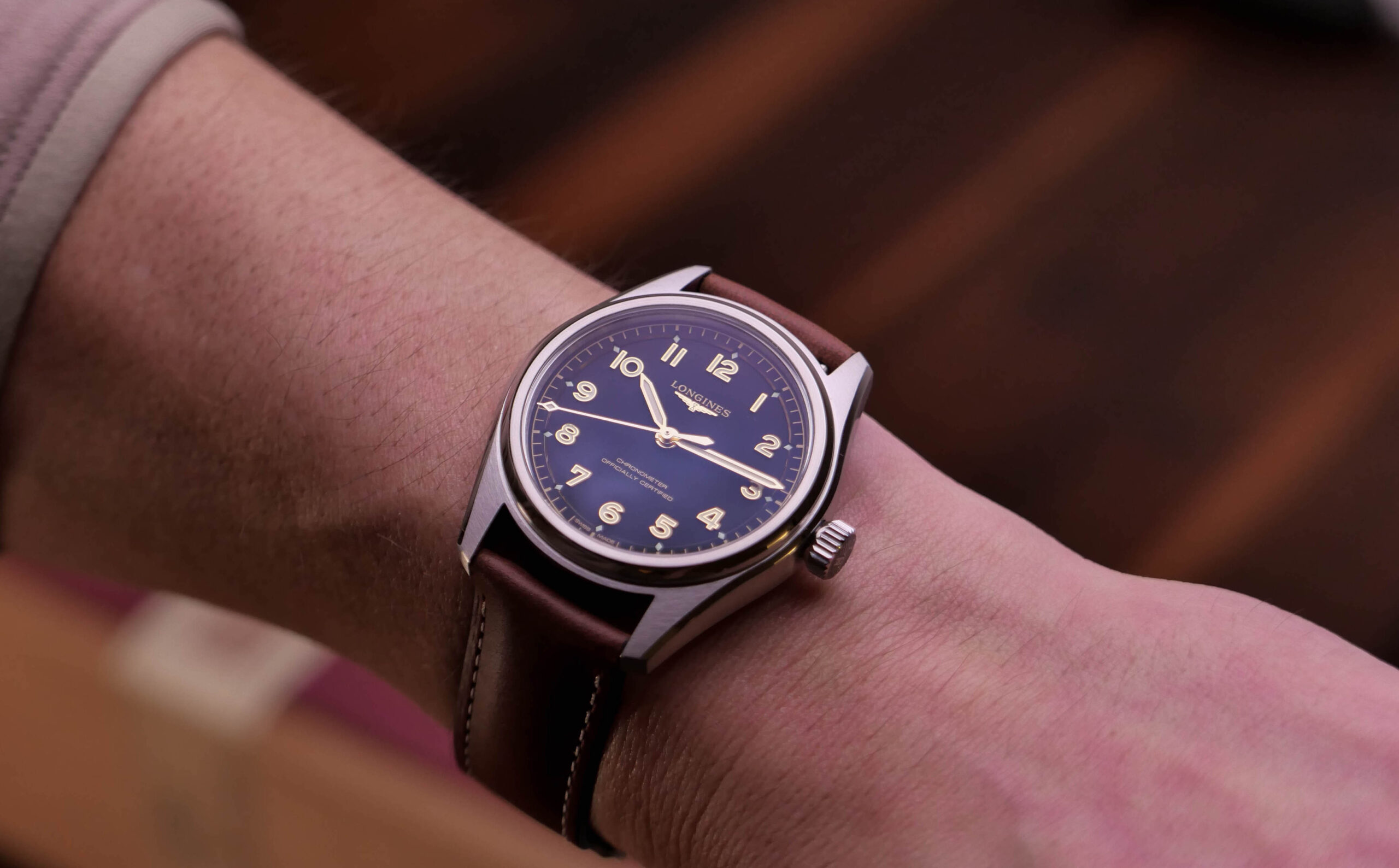 Longines Spirit Pilot Wrist Shot