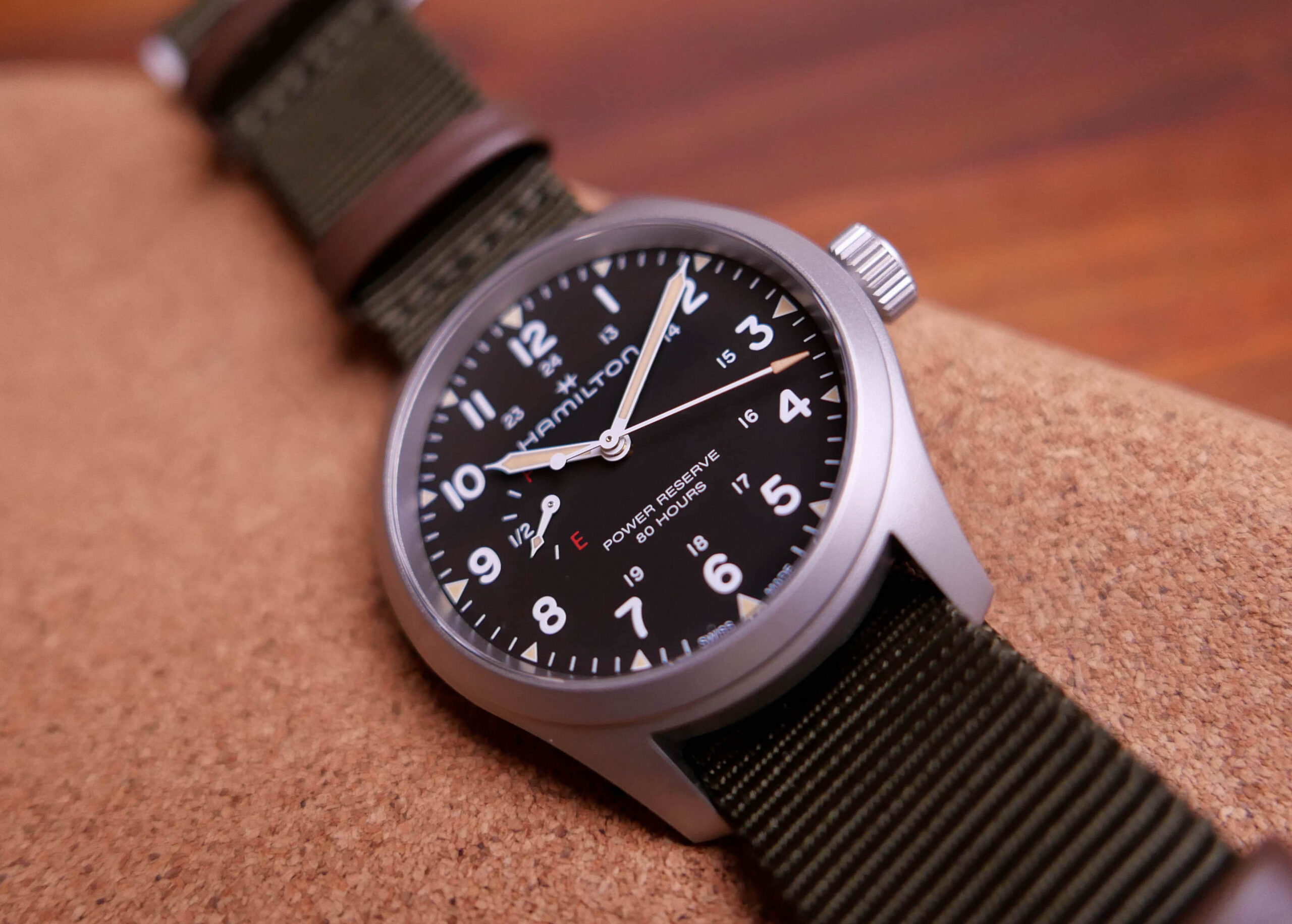 Hamilton Khaki Field Power Reserve Indicator Gauge