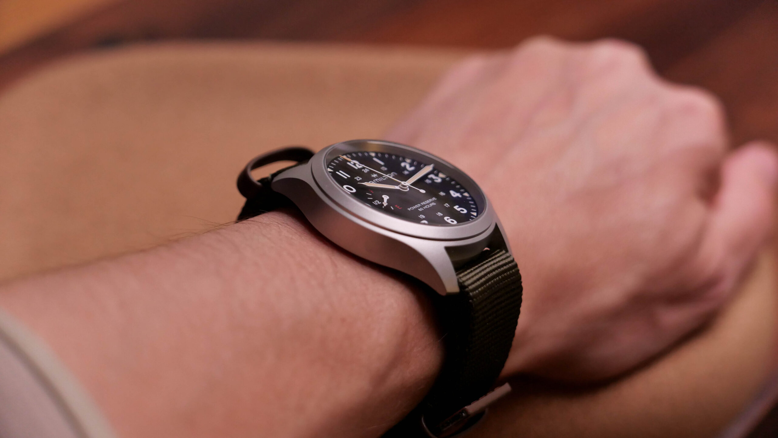 Hamilton Khaki Field Power Reserve Crown Size