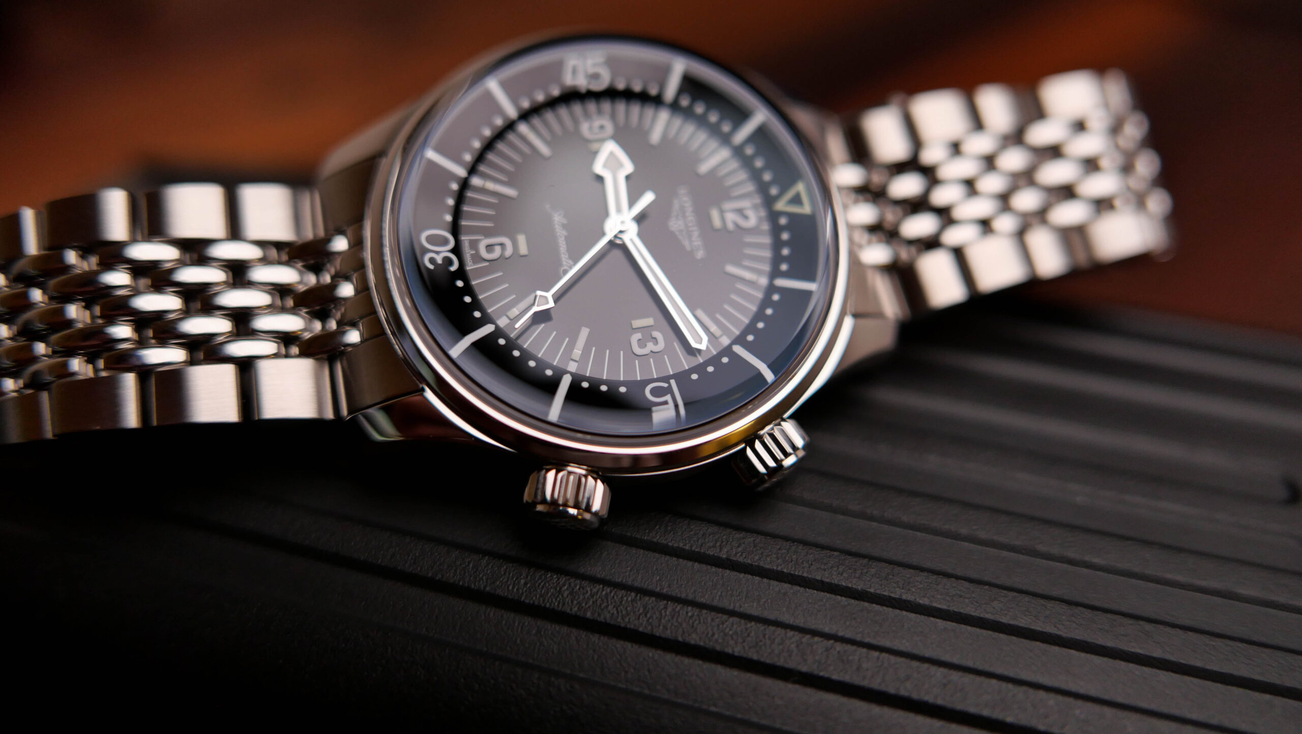 Longines Legend Diver 39 Dial Hands Crowns