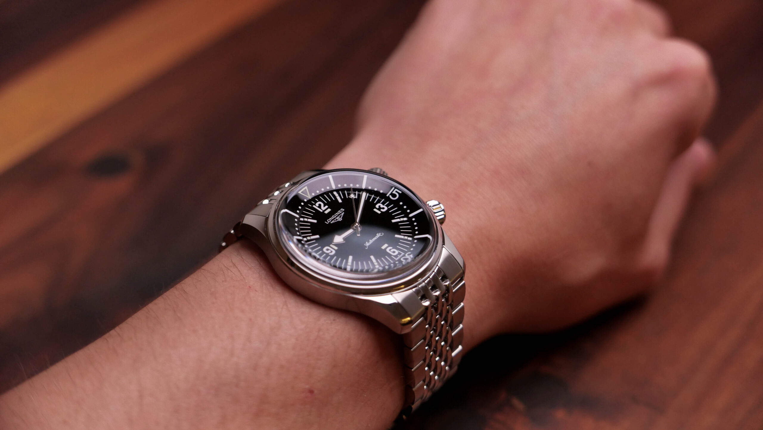 Longines Legend Diver 39 Side view Wrist Shot