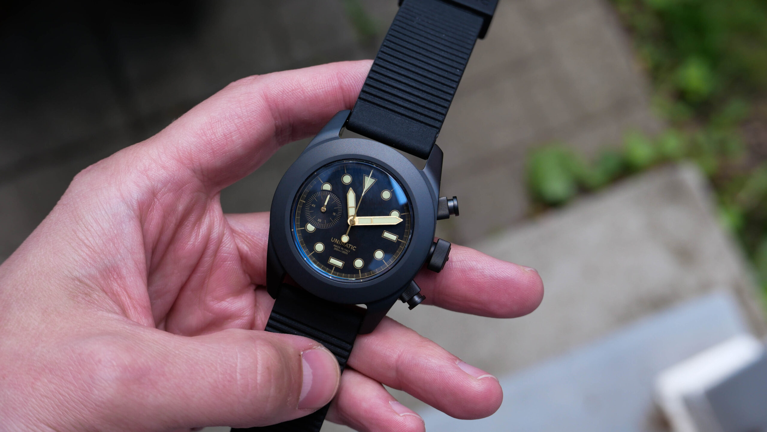 The Unimatic Modello Tre U3FB-ROPS: A Dark DLC Chronograph