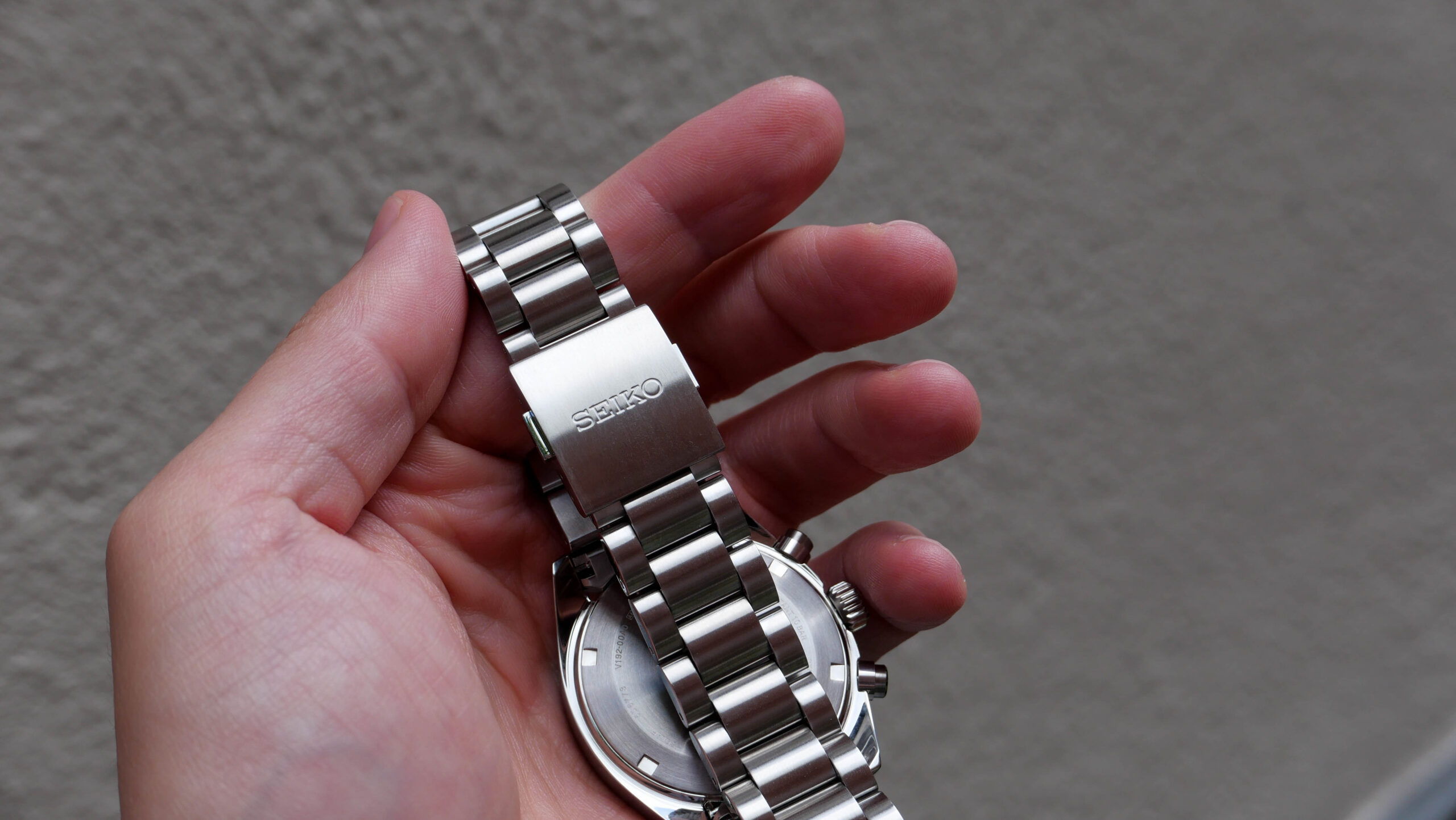 Seiko Speedtimer SSC963 Bracelet Caseback
