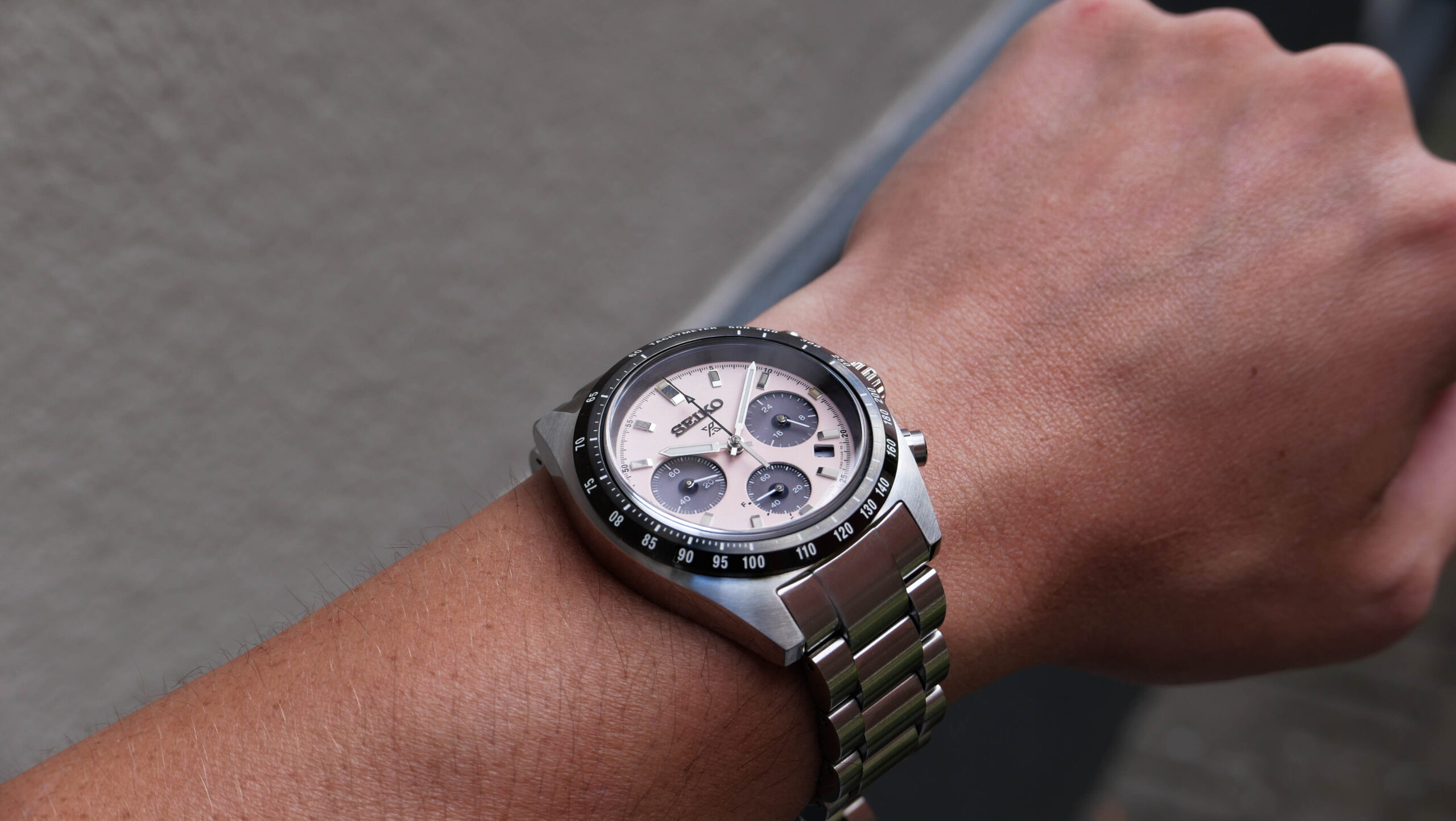 Seiko Speedtimer SSC963 Wrist Shot Angled