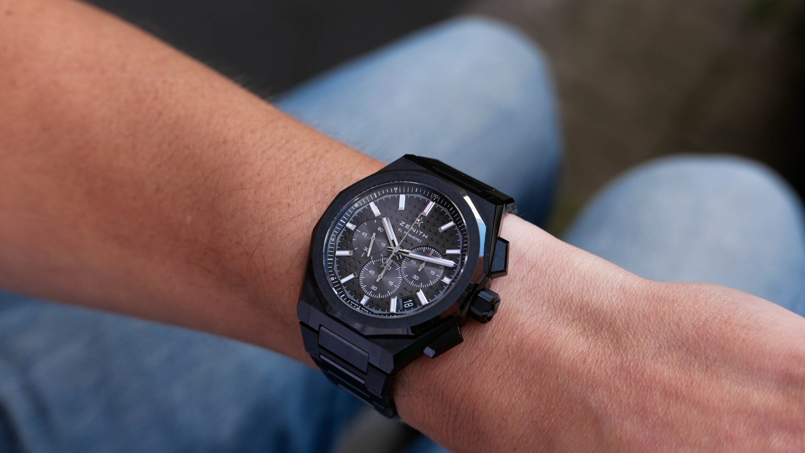 Zenith Defy Skyline Chronograph Wrist Shot Side
