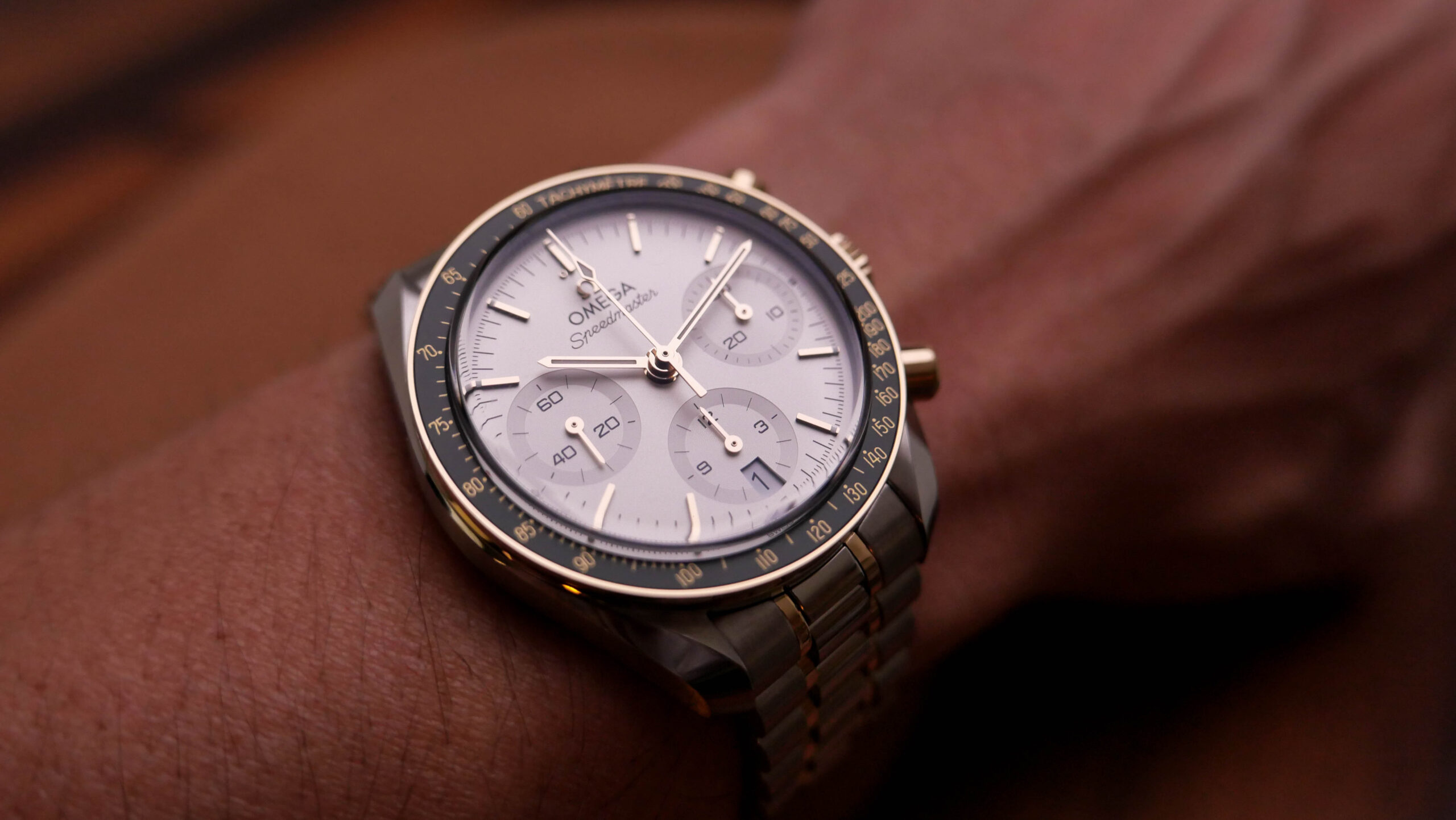 Omega Speedmaster 38 Macro Wrist Shot
